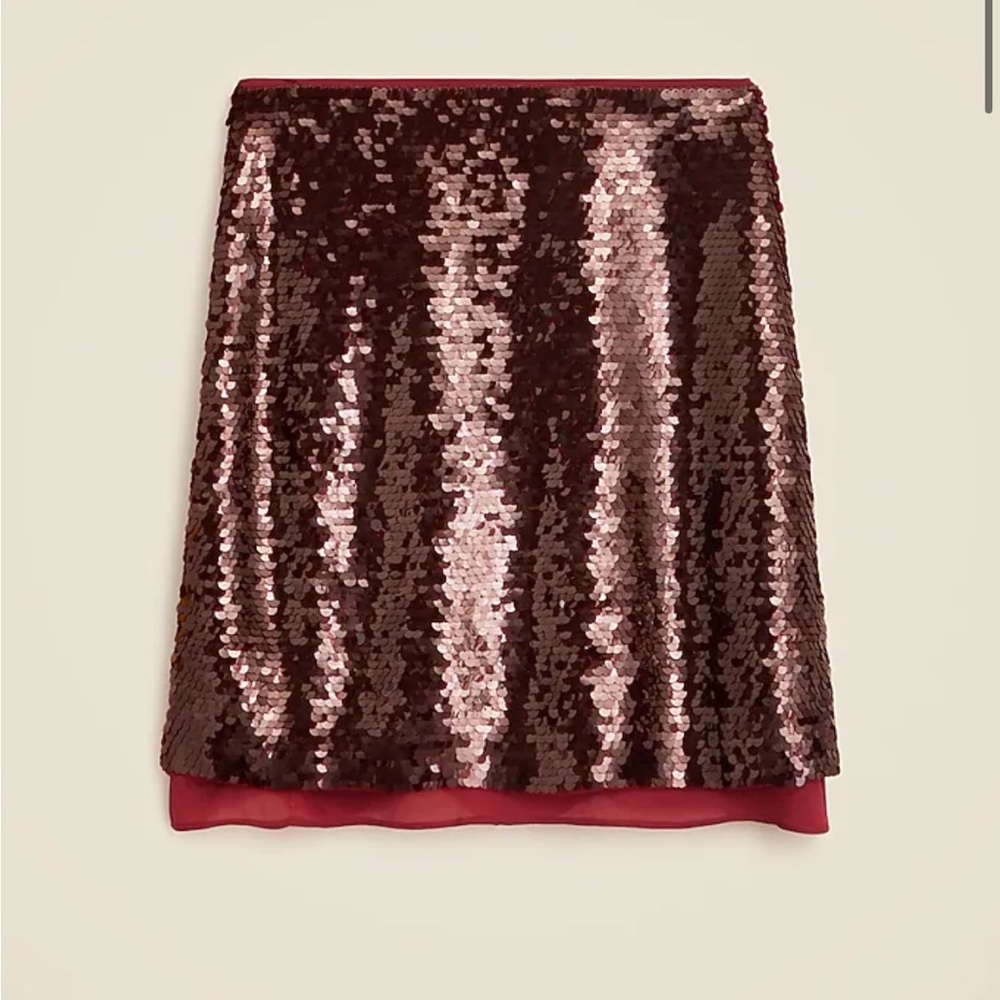 J.Crew Chiffon Lined Sequin Skirt